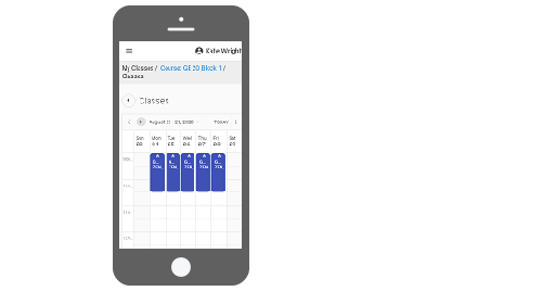 Class student portal on mobile
